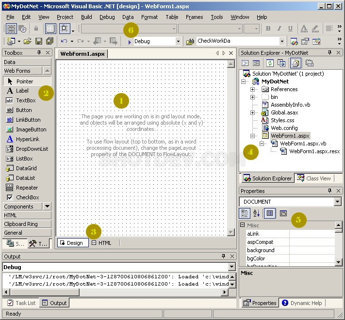 ASP.NET & Visual Studio .Net 2003 - Tool & Menu | ShotDev.Com
