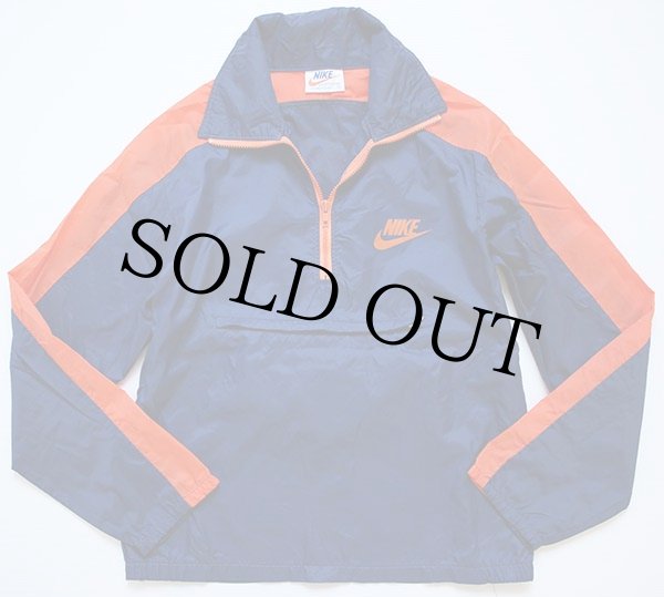 70s USA製 NIKEナイキ ナイロンジャケット オレンジ×紺 M - Sixpacjoe