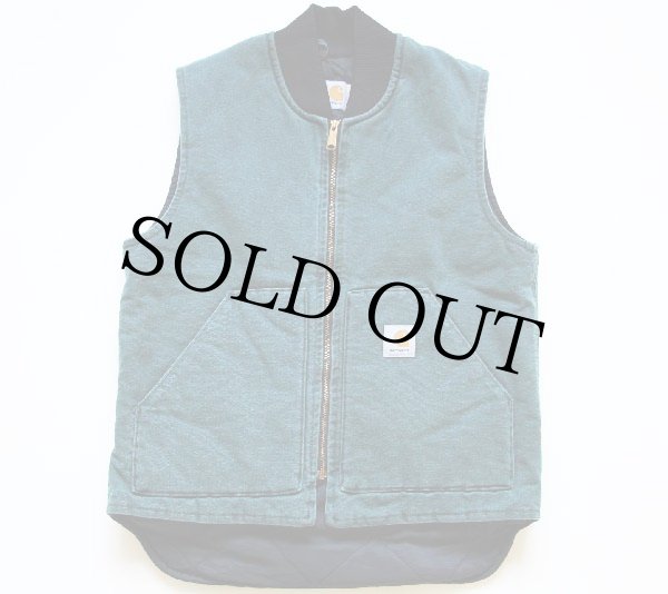 80s USA製 carharttカーハート キルティングライナー ダックベスト MR