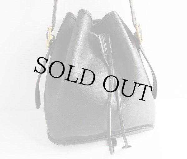 USA製 COACH オールド コーチ 巾着 レザー ショルダーバッグ 黒