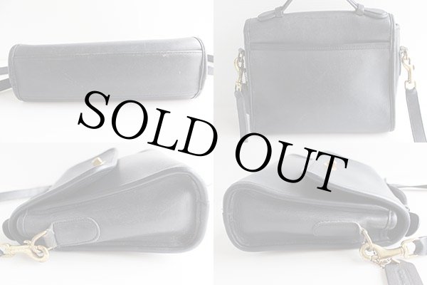 USA製 COACH オールド コーチ 2WAY レザーショルダーバッグ 紺☆9870