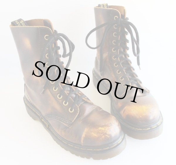 英国製 DR.MARTENSドクターマーチン キャップトゥ 10ホールブーツ 厚底