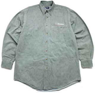 90s USA製 LANDS'ENDランズエンド 5ボタン ヘンリーネック コットン