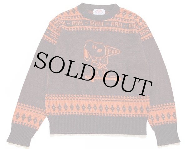 70s Arrow SNOOPY スヌーピー ウッドストック ジャガード アクリル