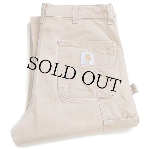 90s USA製 carharttカーハート ダブルニー ダック地 ペインターパンツ