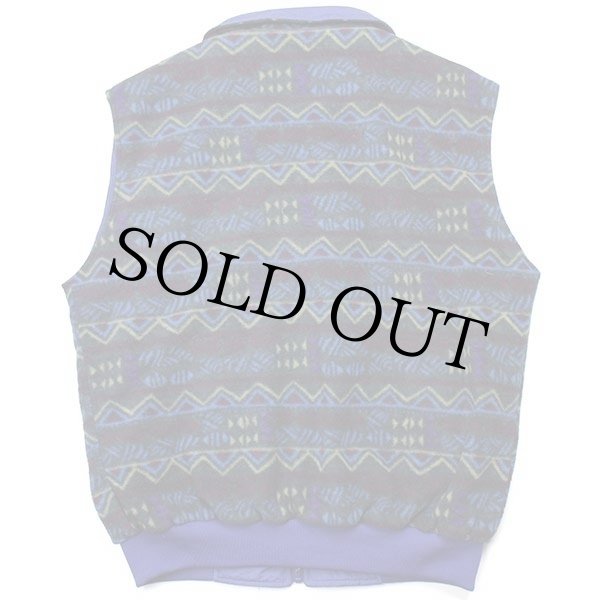 90s Columbiaコロンビア リバーシブル 総柄 フリース×ナイロン ベスト