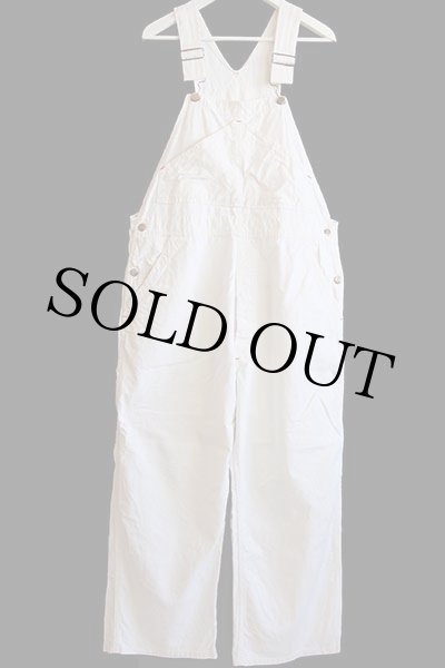 50s Burlington Overall 山ポケ コットン オーバーオール 生成り w42