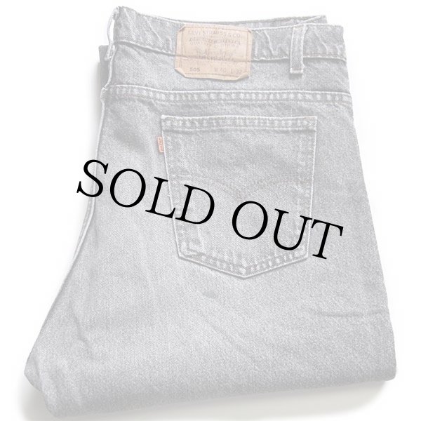 90s USA製 Levi'sリーバイス 505 先染め ブラック デニムパンツ w40