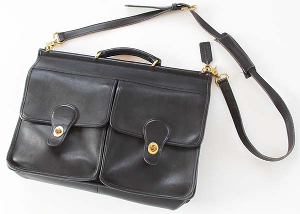 USA製 COACH オールド コーチ 2WAY レザー ブリーフケース 黒☆5279