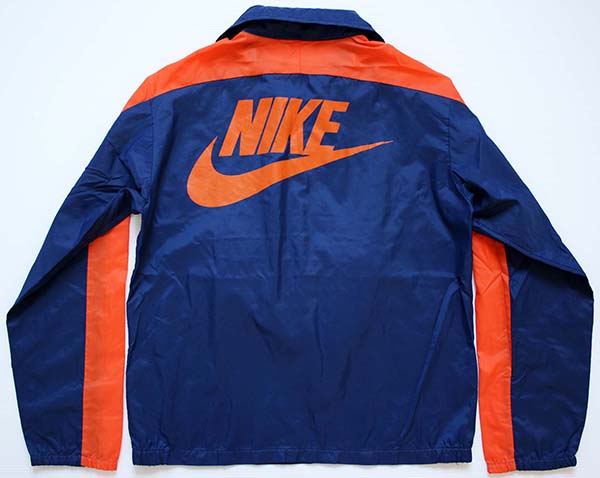 70s USA製 NIKEナイキ ナイロンジャケット オレンジ×紺 M - Sixpacjoe
