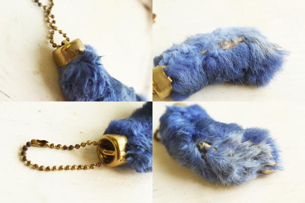 ビンテージ LUCKEY CHARMラッキーチャーム ラビットフット 青☆キー