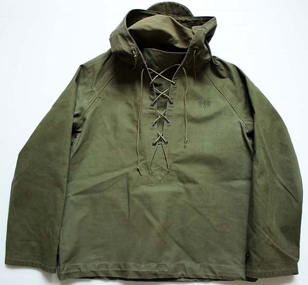 40s 米軍 U.S.NAVY N-2 デッキ レインパーカー オリーブドラブ S
