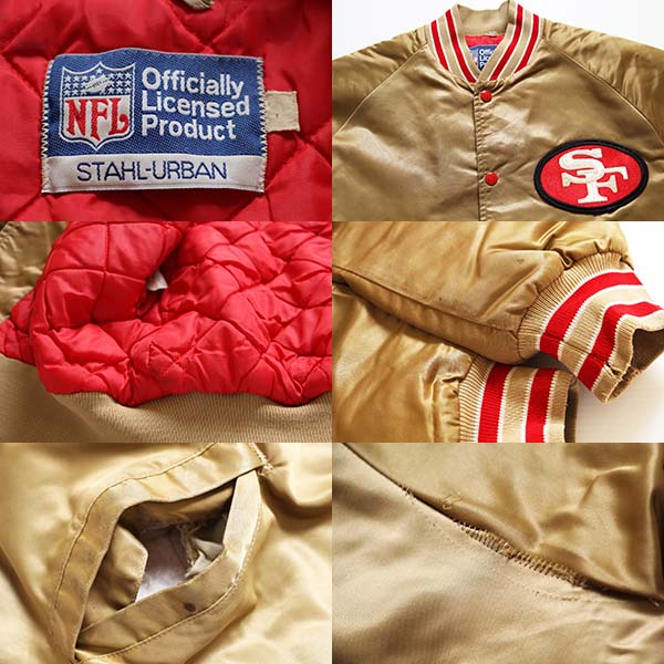 90s STAHL-URBAN NFL 49ERS ナイロンスタジャン L - Sixpacjoe Web Shop