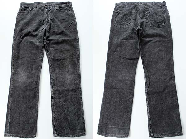 70s Levi'sリーバイス 519-1558 コーデュロイパンツ 黒 w36