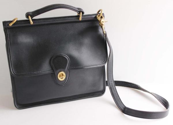 USA製 COACH オールド コーチ 2WAY レザーショルダーバッグ 黒☆9927