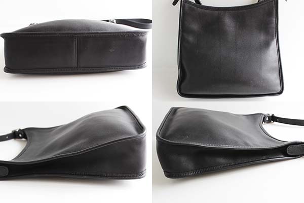 USA製COACHオールド コーチ レザー ショルダーバッグ 黒☆9073