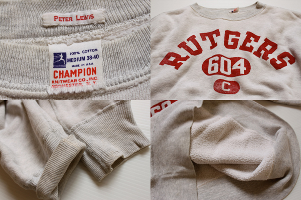 60s USA製 CHAMPIONチャンピオン ランタグ スウェット M - Sixpacjoe