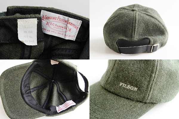 80s USA製 FILSONフィルソン ウールキャップ オリーブ - Sixpacjoe Web