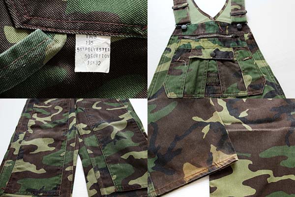 80s LIBERTY 迷彩 ダブルニー オーバーオール 30×32 - Sixpacjoe Web Shop