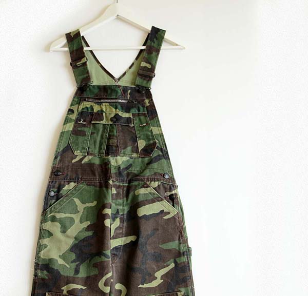 80s LIBERTY ヴィンテージ カモフラ オーバーオール W40程 迷彩 80s