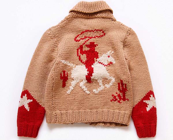 60s カウボーイ柄 ウール カウチンセーター - Sixpacjoe Web Shop