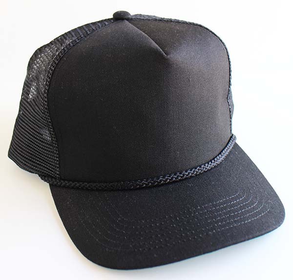 デッドストック☆90s USA製 無地 メッシュキャップ 黒 - Sixpacjoe Web