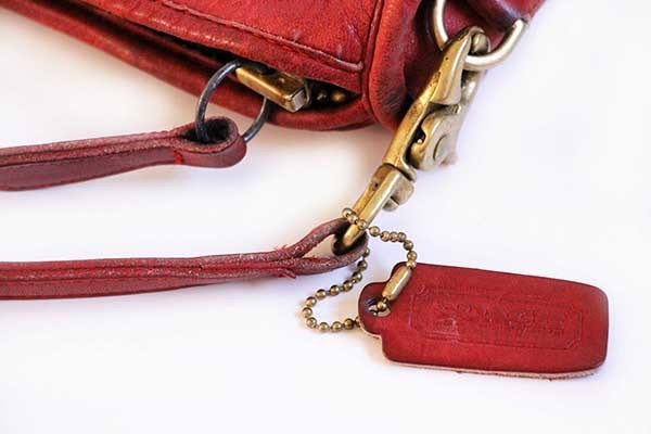 70s USA製 COACH オールド コーチ レザー ショルダーバッグ 赤☆9648