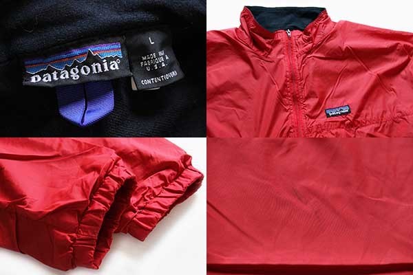 90s USA製 patagoniaパタゴニア ナイロン ゼファージャケット 赤 L