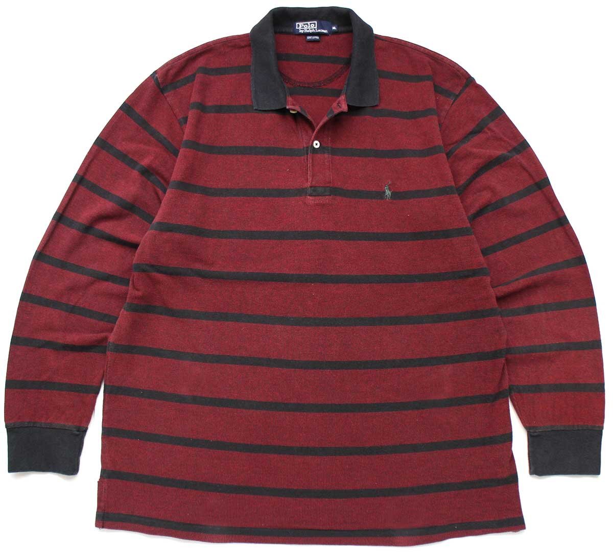 珍品】90s Polo Ralph Lauren ベロアカットソー ボーダー 珍品】90s