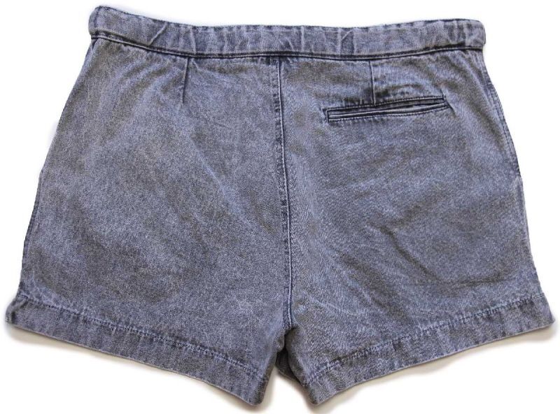 90s イタリア製 NIKEナイキ ロゴ刺繍 ブラックデニム ショートパンツ