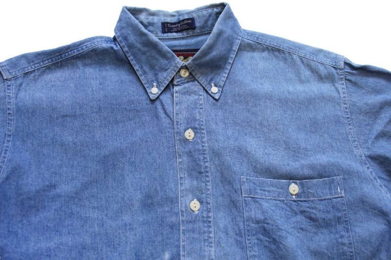 80s CHAPS ラルフローレン ボタンダウン ダンガリーシャツ 15.5 32-33