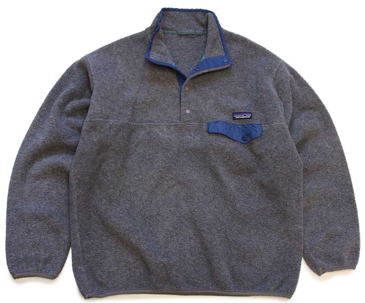 90s ポルトガル製 patagoniaパタゴニア フリース スナップT グレー