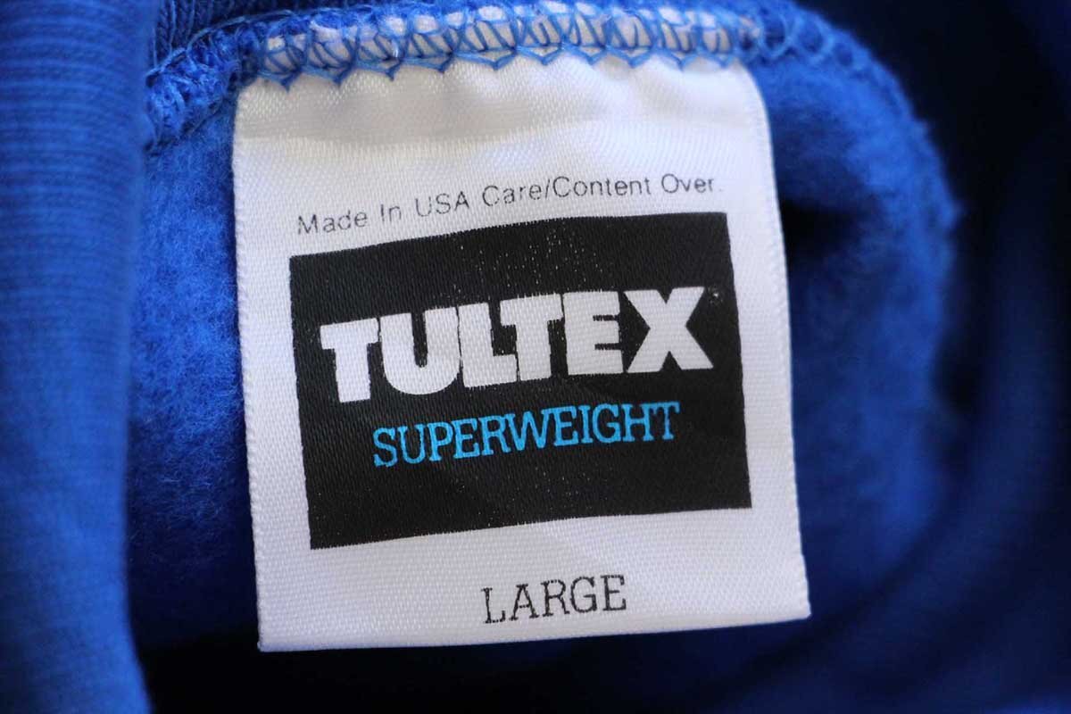 デッドストック☆90s USA製 TULTEX 無地 タートルネック スウェット 青