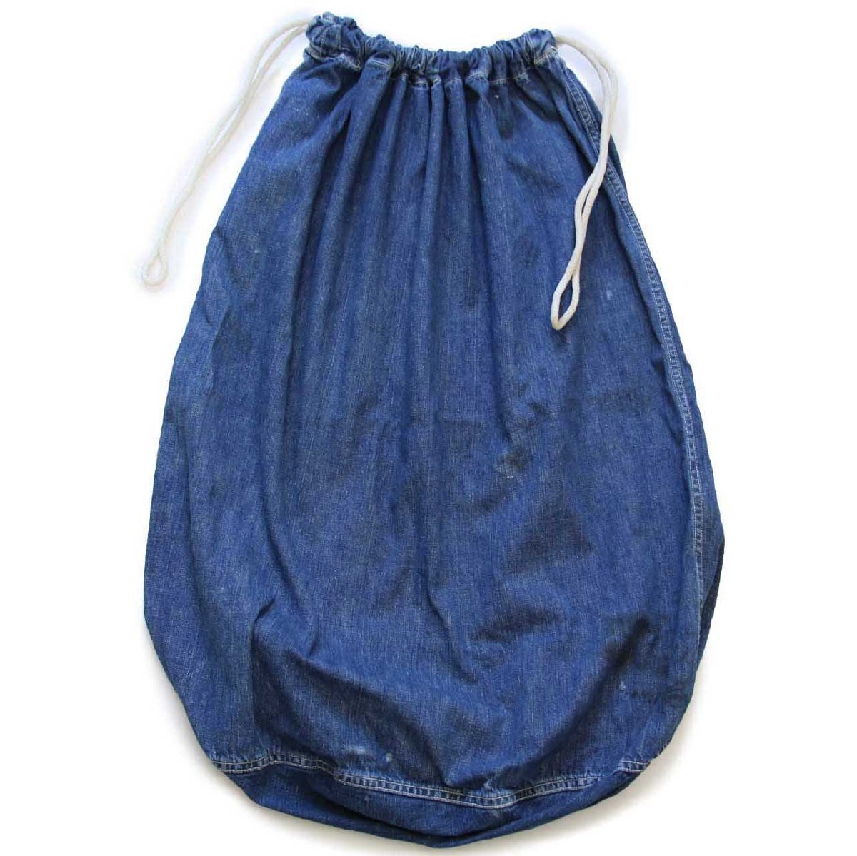 40s 米軍 U.S.NAVY インディゴ デニム バラックバッグ☆ランドリー