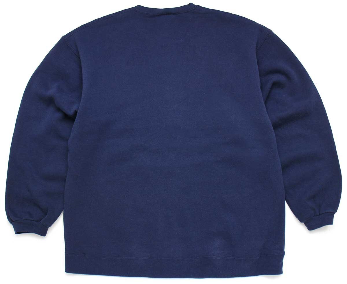 90s USA製 RUSSELLラッセル 無地 スウェット 紺 L☆ブランク
