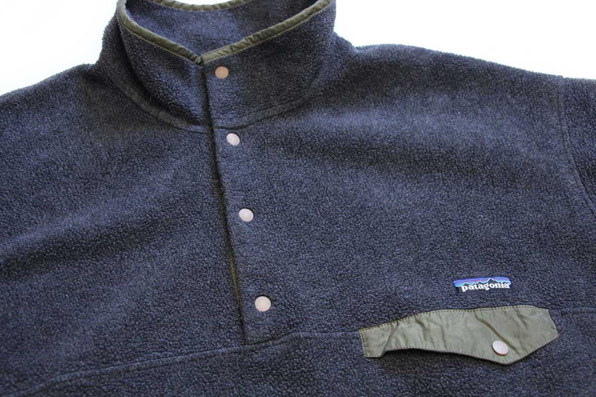 90s USA製 patagoniaパタゴニア シンチラ フリース スナップT グレー