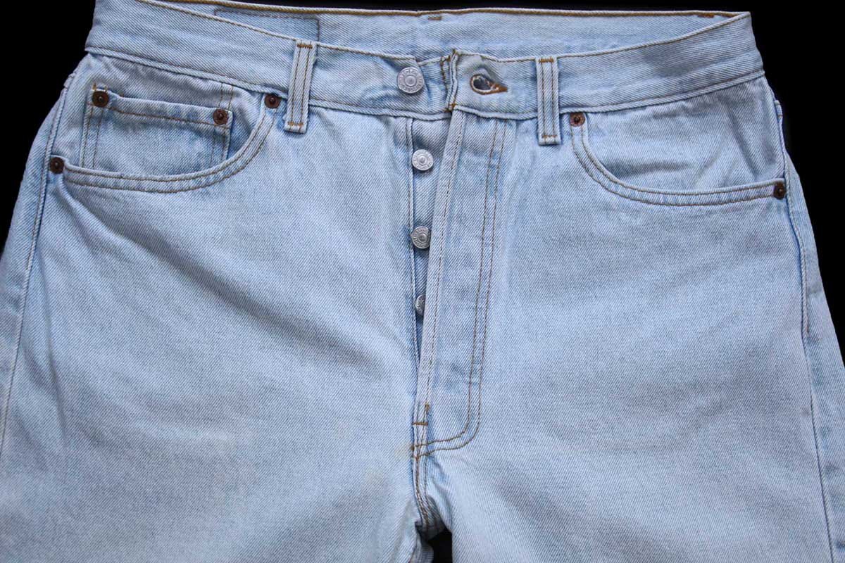 90s USA製 Levi'sリーバイス 501 デニムパンツ アイスブルー W34 L30