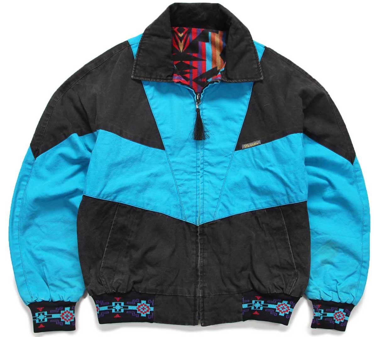 90s USA製 Rode Walker ネイティブ柄 シャモア×ダック地 リバーシブル