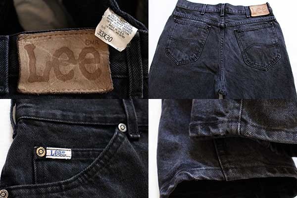 90s USA製 Leeリー 200-8902 ブラック デニムパンツ w33 L30