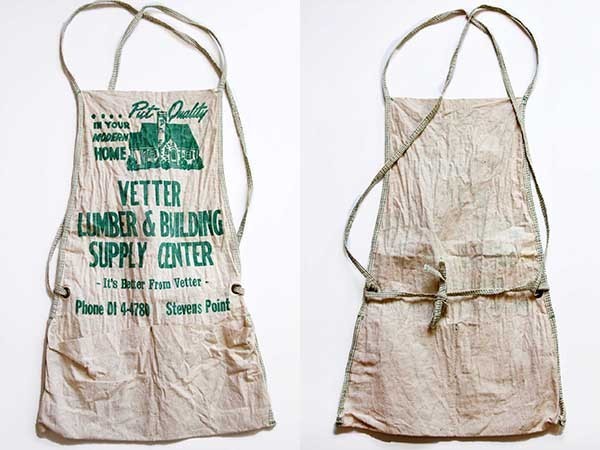 ビンテージ VETTER LUMBER&BUILDING キャンバス ワークエプロン 生成り