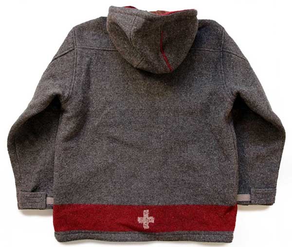 スイス軍 リメイク フーデッド ウール ブランケット コート