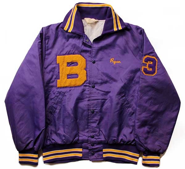 90s USA製 gem SPORTSWEAR 刺繍&パッチ付き キルティングライナー