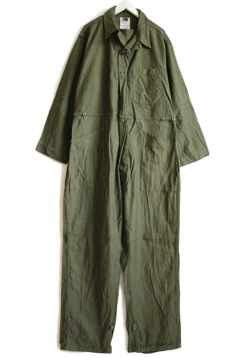 80s 米軍 U.S.ARMY コットンサテン カバーオール オールインワン