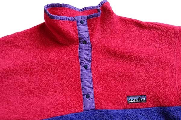 80s USA製 patagoniaパタゴニア マルチカラー 切り替え フリース