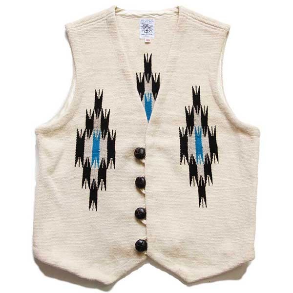 ORTEGA'Sオルテガ ネイティブ柄 チマヨ ラグ ベスト ナチュラル 40