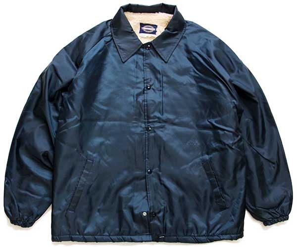 80s USA製 TOWNCRAFT ボアライナー ナイロン コーチジャケット 紺 XL