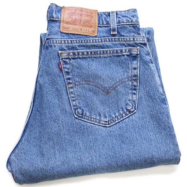 90s USA製 Levi'sリーバイス 560 デニムパンツ w34 L30☆18