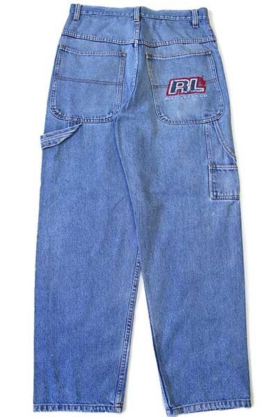 90s USA製 ポロ ラルフローレン POLO JEANS ロゴ刺繍 デニム