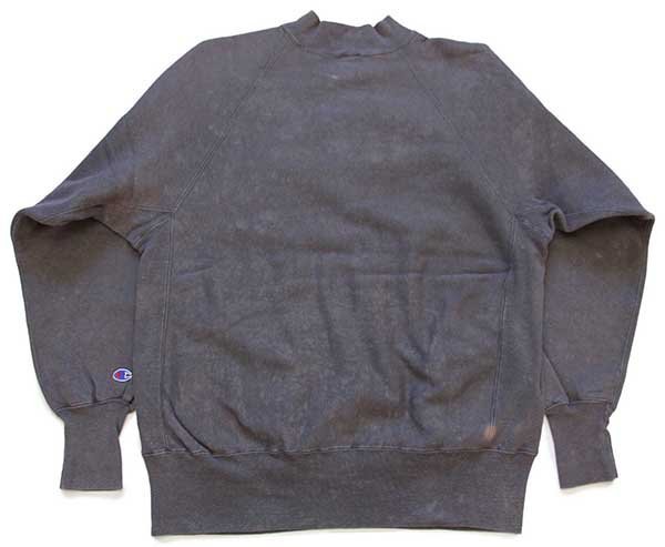 90s USA製 Championチャンピオン NOTRE DAME クローバー 刺繍 モック