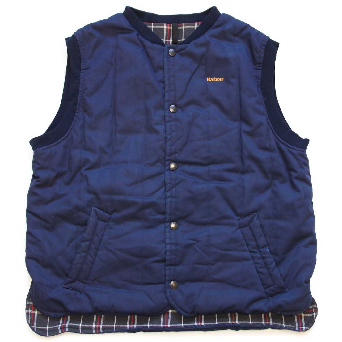 90s 英国製 Barbourバブアー D345 TREKKER WAISTCOAT ロゴ刺繍